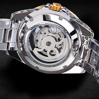 Forsining Skeleton Carved Tourbillon Mechanical Watches Luxury Men's Wristwatch