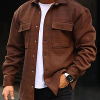 Coat Men Polo Collar Top Men Fashion Work Clothes