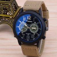 Fashion Wristwatch Cloth Band Watch Male