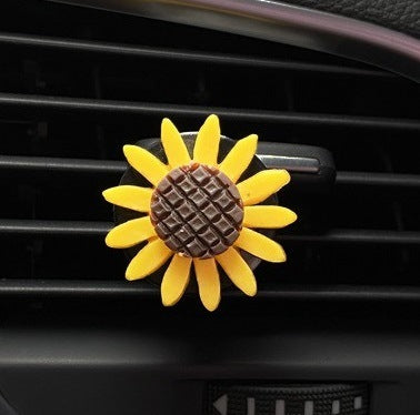 LuxeGlow Sunflower Car Vent Clip | Decorative Air Freshener