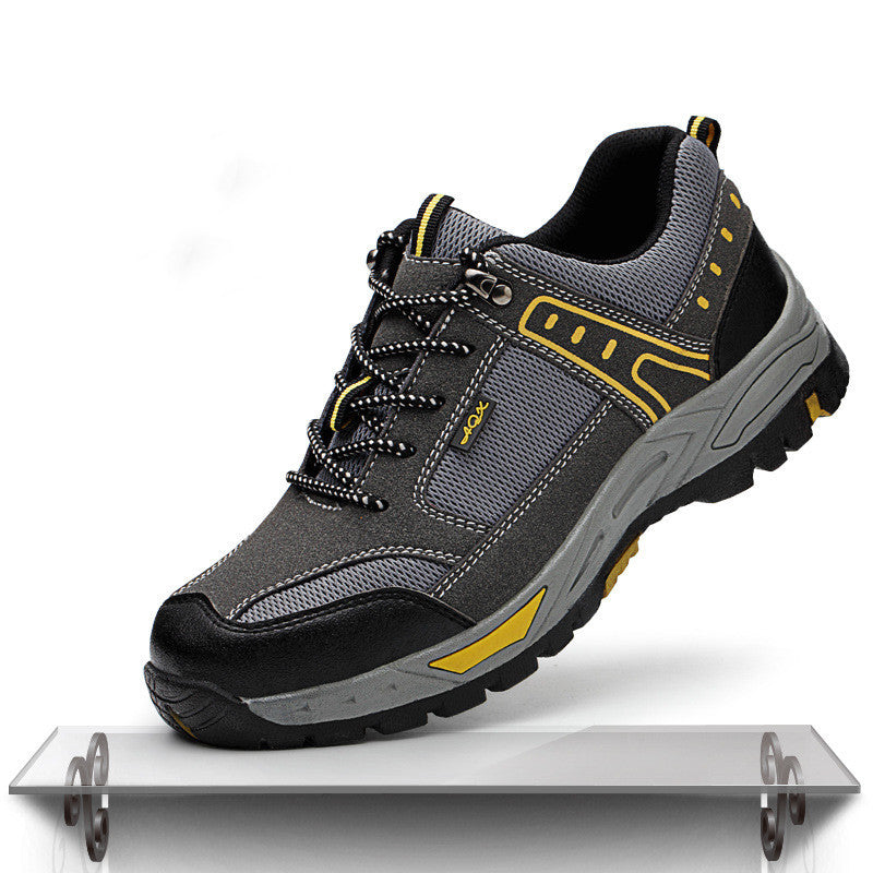 Factory wholesale labor protection shoes men''s anti smashing anti piercing steel head wear-resistant leisure comfortable protective safety shoes